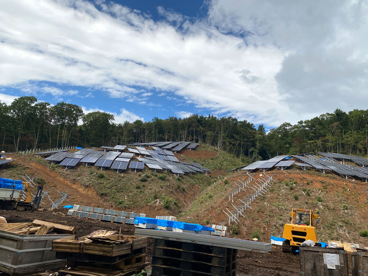相馬山上太陽光発電所建設工事