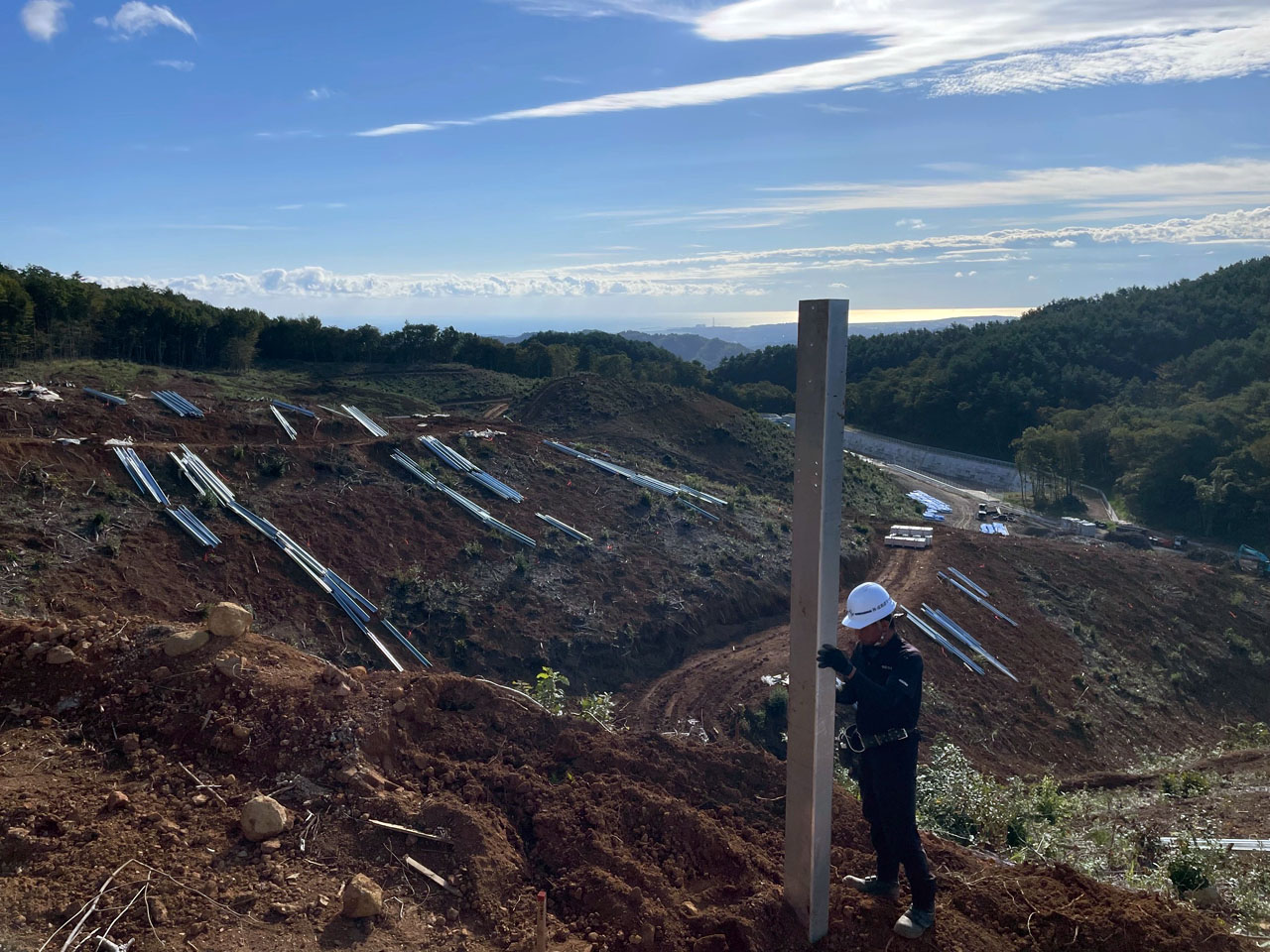 相馬山上太陽光発電所建設工事