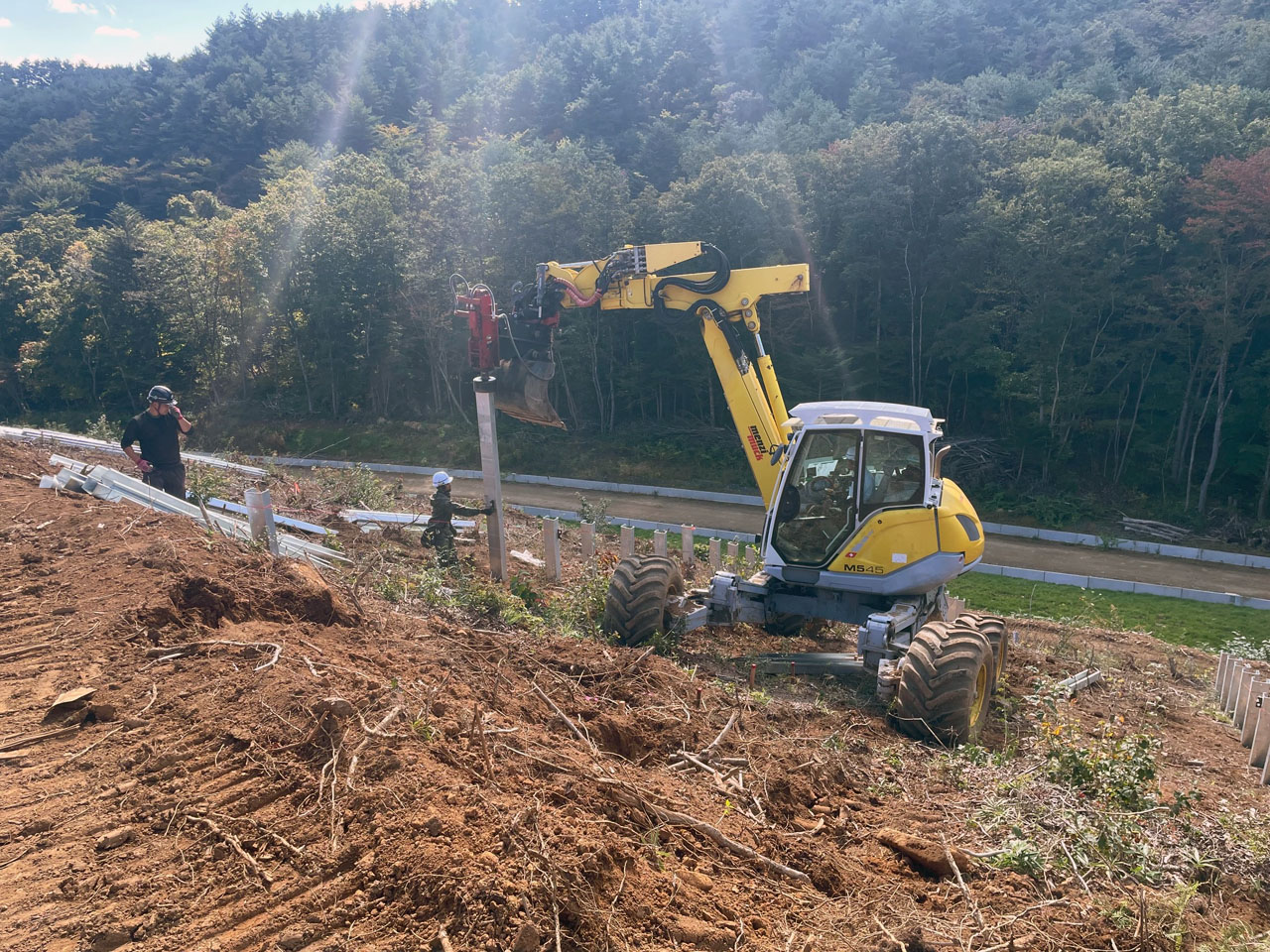 相馬山上太陽光発電所建設工事